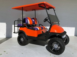 Clemson Tigers Custom Club Car Precedent Golf Cart 01